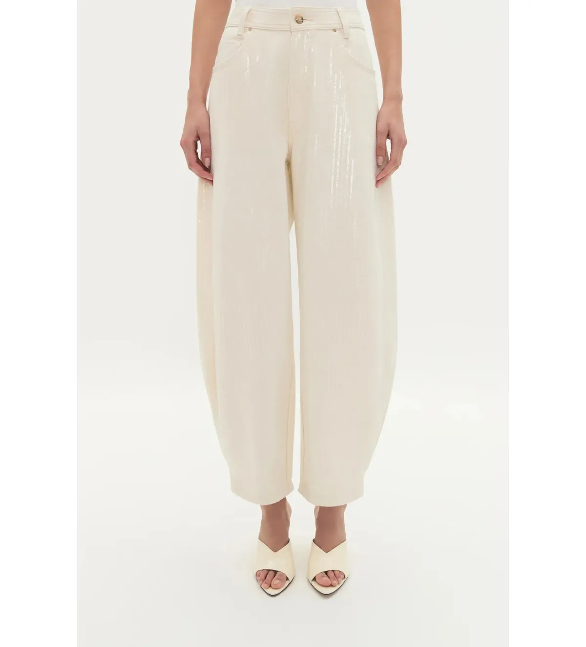 Aje Reflect Denim Barrel Jeans Daylight Size 10 - Image 2