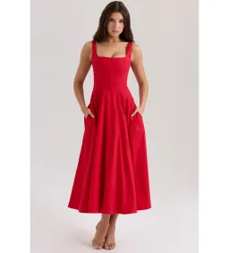 House Of CB Mariabella Long Midi Dress Red Size 14 for rent on The Volte - image 2