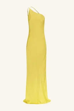 Shona Joy Sofia One Shoulder Cowl Maxi Dress Lime Size 8  for rent on The Volte - image 5