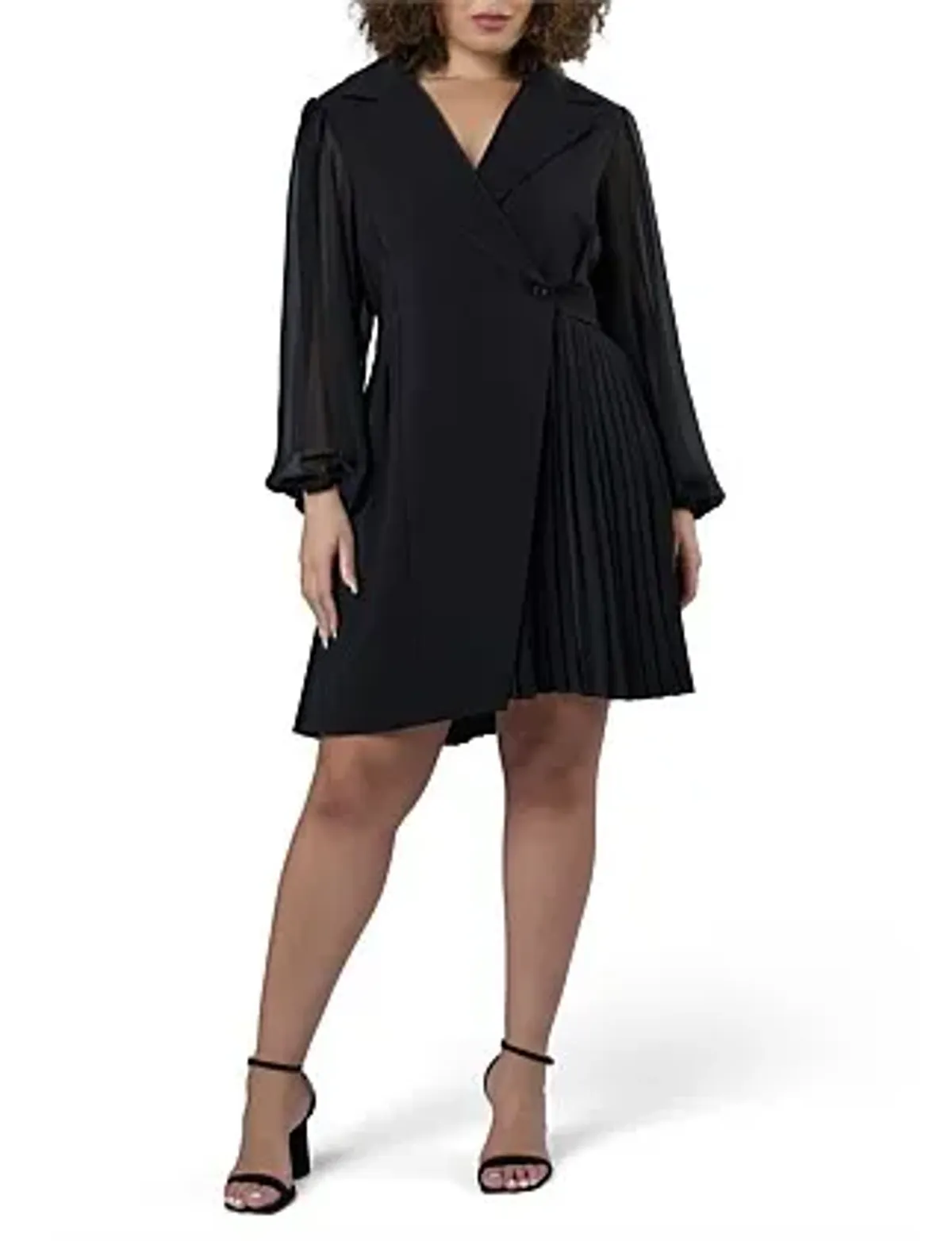 PINK DUSK-FEVERISH NIGHTS TUXEDO MINI DRESS - Image 1