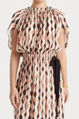 Husk Florence Print Midi Dress in Brown Size M/AU 10 for rent on The Volte - image 3