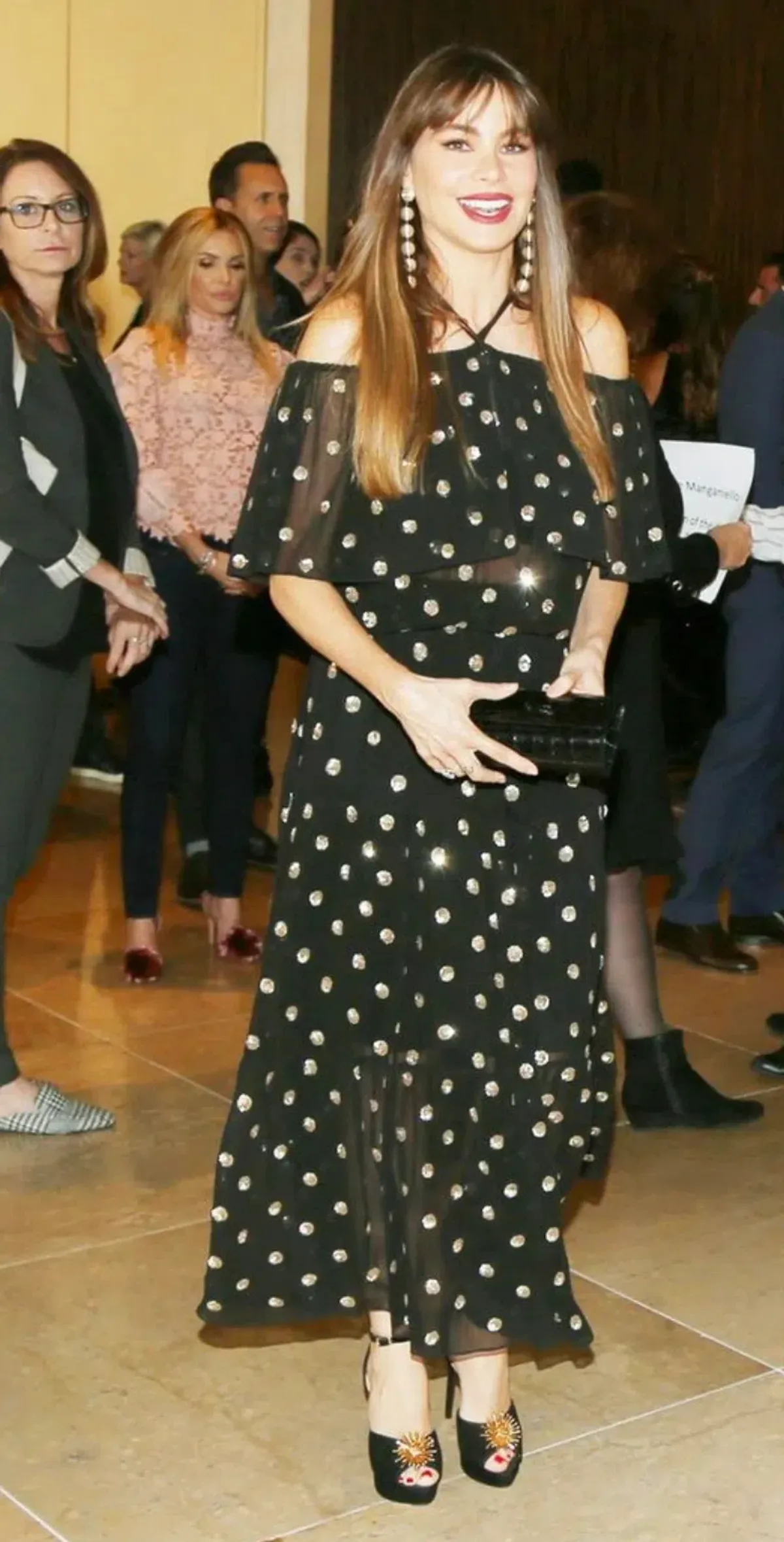 TEMPERLEY LONDON Jolie Sequin Embellished Georgette Maxi Dress Black, Size 8 - Image 7