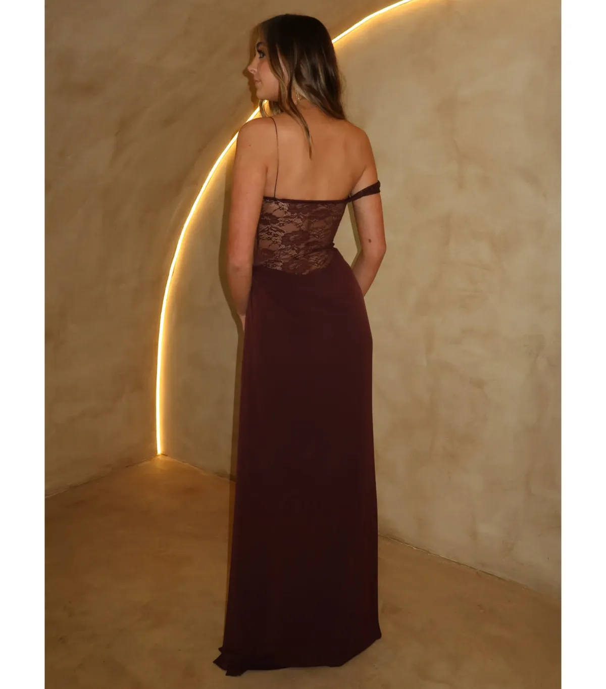 Natalie Rolt Sloane Maxi Dress Brown Size AU 8 - Image 3