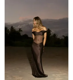 Natalie Rolt Gwyneth Gown Espresso Size 8 for rent on The Volte - image 1