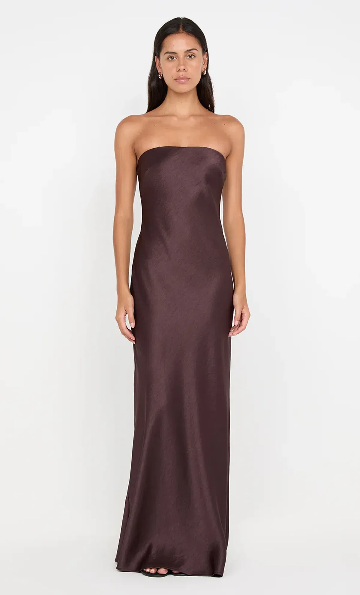 Bec & Bridge Austen Strapless Maxi Dress in Brown Size 8 - Image 1