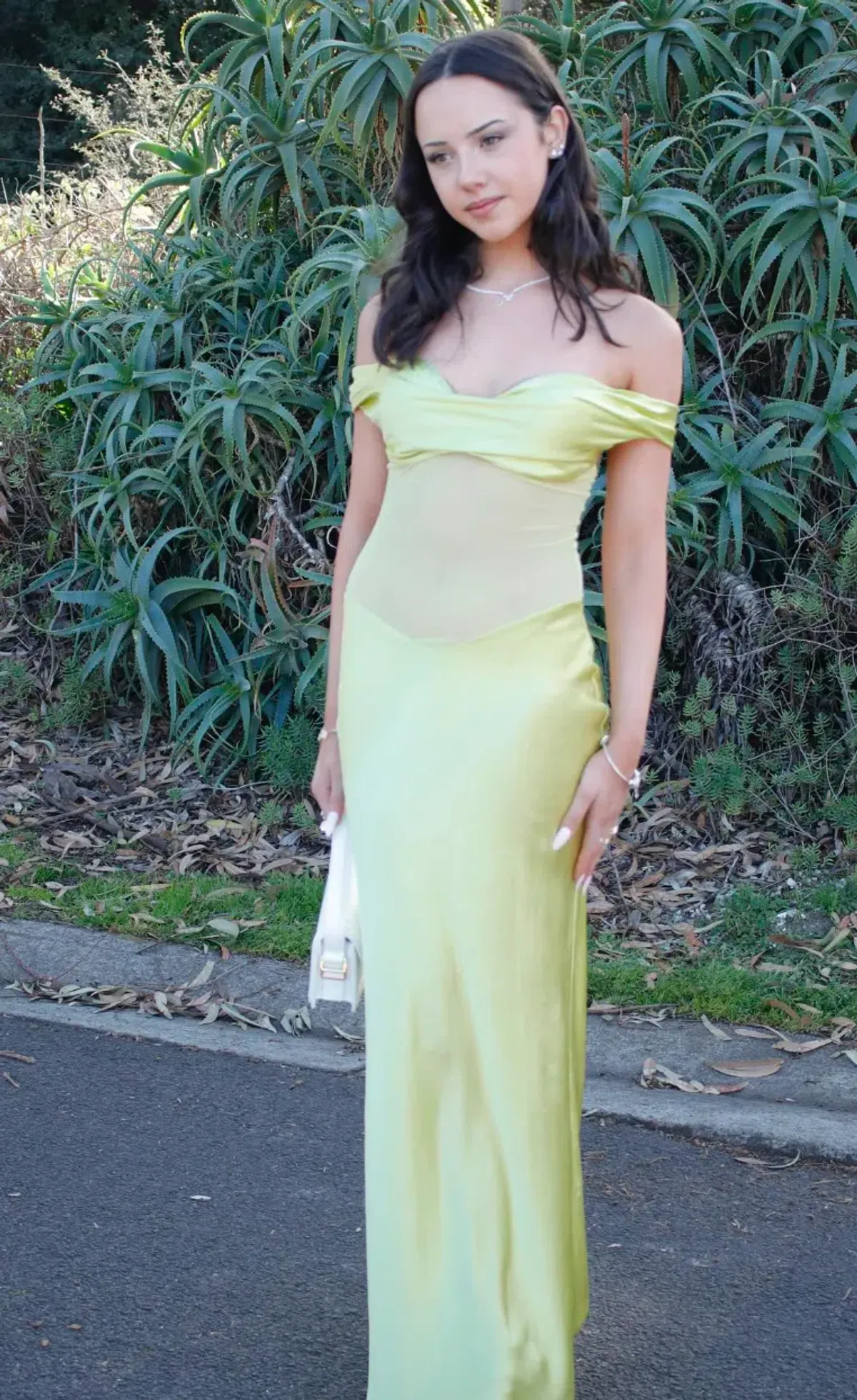 Natalie Rolt Gwynetth Gown Maxi Dress in Chartreuse Size S/AU 8 - Image 8