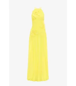 Leo Lin Amya Floral Appliqué Maxi Gown in Sunshine Size AU 8 for rent on The Volte - image 5
