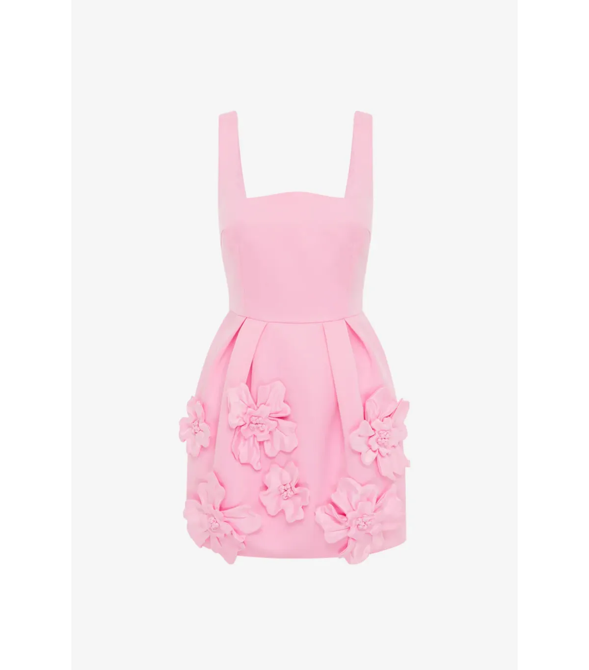 Leo Lin Piper Floral Appliqué Bell Shape Mini Dress Baby Pink Size AU 8 - Image 5