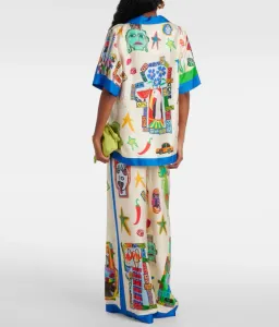 Alemais Rollers Silk Twill Shirt and Pants Multi Size AU 12 for rent on The Volte - image 2