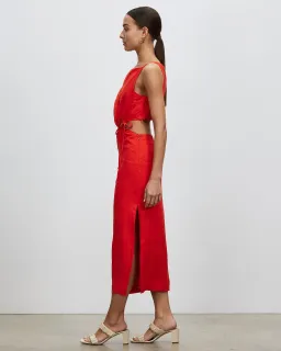 Lover Talia Midi Dress Red Size 12 for rent on The Volte - image 2