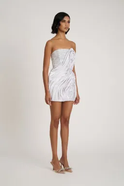 Eliya The Label Naya Mini Dress Silver Size XS / AU 6 for rent on The Volte - image 3