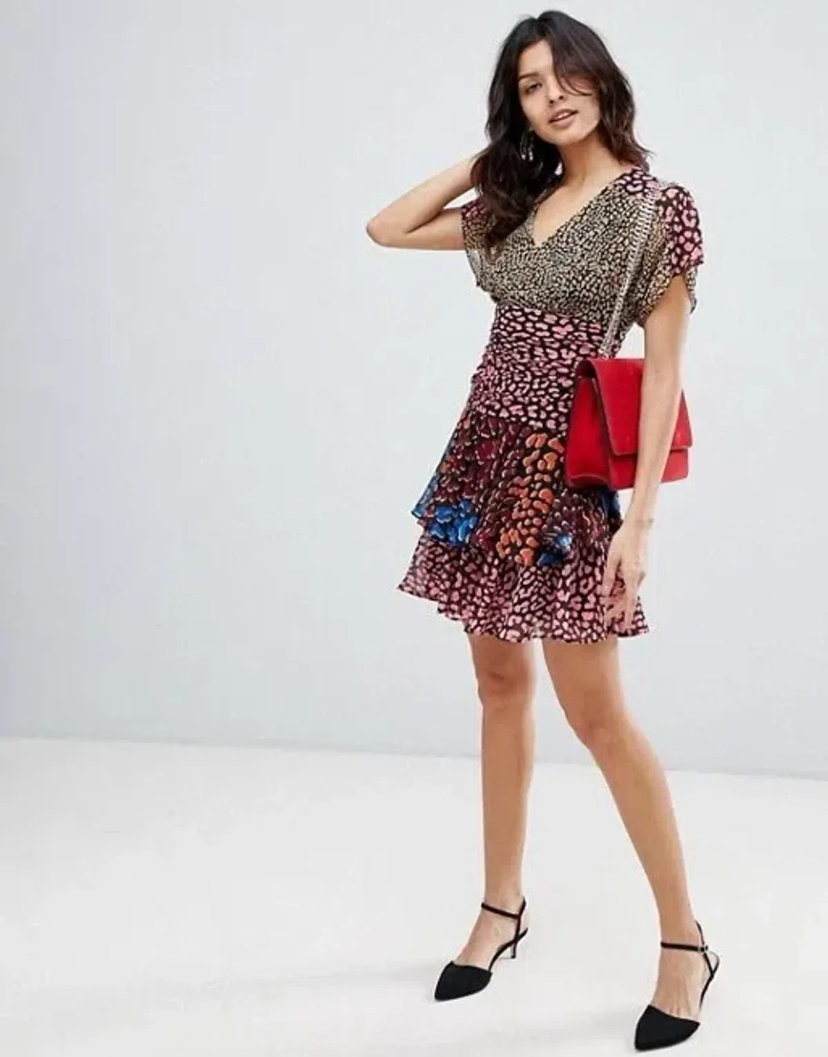 Karen Millen Leopard Tiered Dress - Image 4
