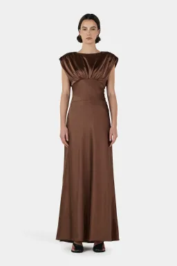 Meredith Silk Dress Biscuit for rent on The Volte - image 1