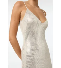 Manning Cartell High Voltage Slip Maxi Dress Nude Silver Size 12 for rent on The Volte - image 3