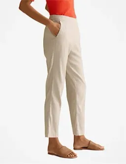 Yarn Dyed Stretch Linen Blend Pull On Pant for rent on The Volte - image 3
