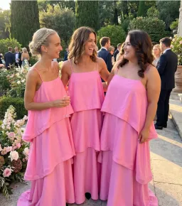 Elliat Tilly Tiered Maxi Dress in Pink Size XS/AU 6 for rent on The Volte - image 3