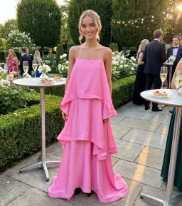 Elliat Tilly Tiered Maxi Dress in Pink Size XS/AU 6 for rent on The Volte - image 5