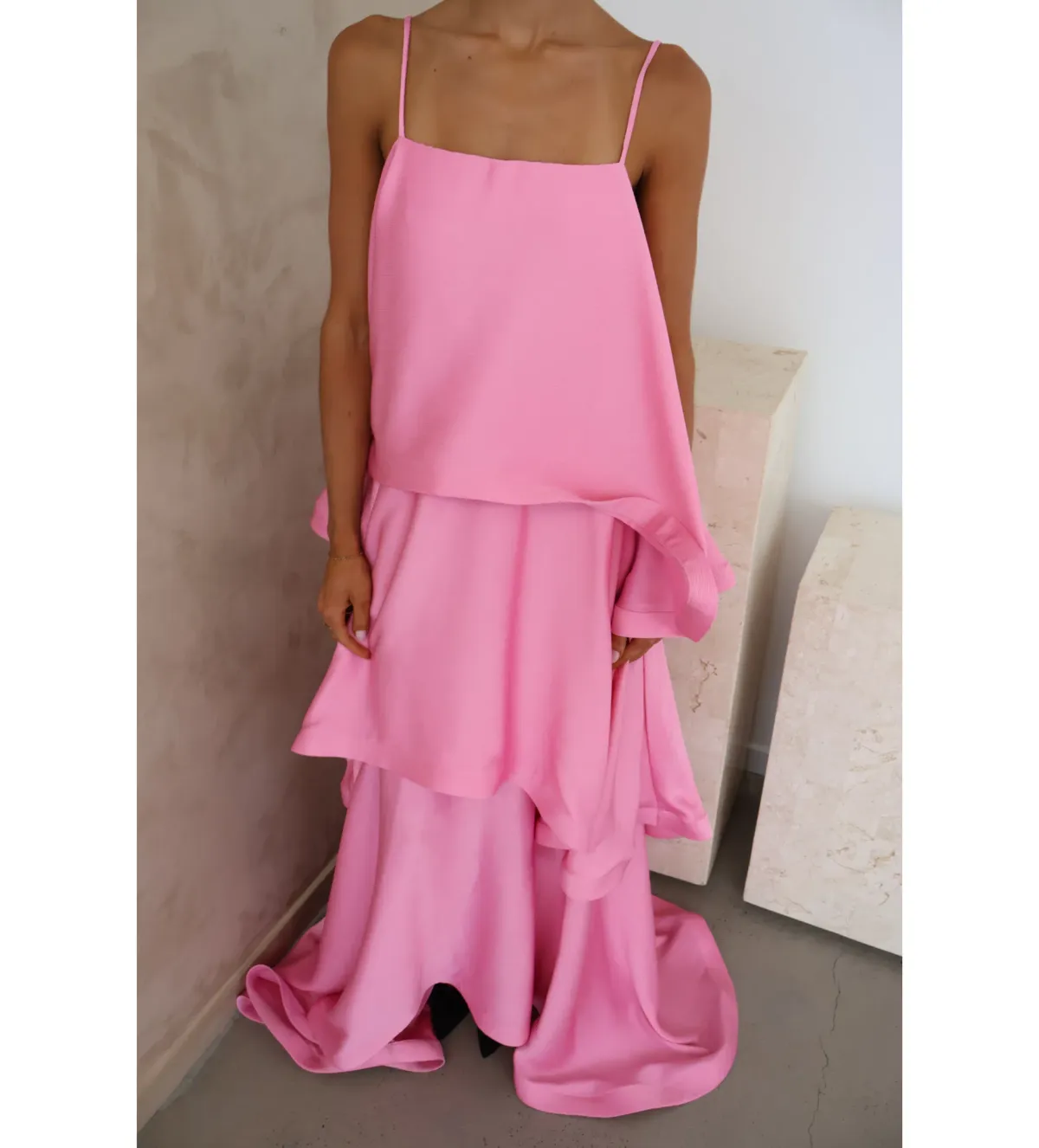 Elliat Tilly Tiered Maxi Dress in Pink Size XS/AU 6 - Image 5