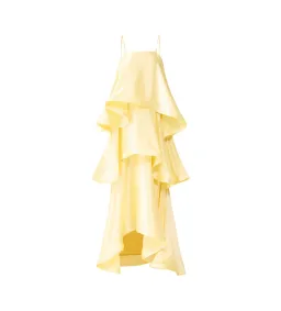 Elliat Tilly Tiered Maxi Dress in Butter Yellow Size S/AU 8 for rent on The Volte - image 4