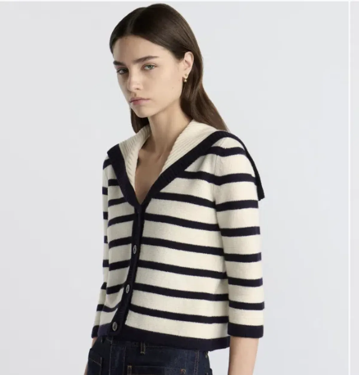 Dior Marinière Cardigan Size 8 - Image 1