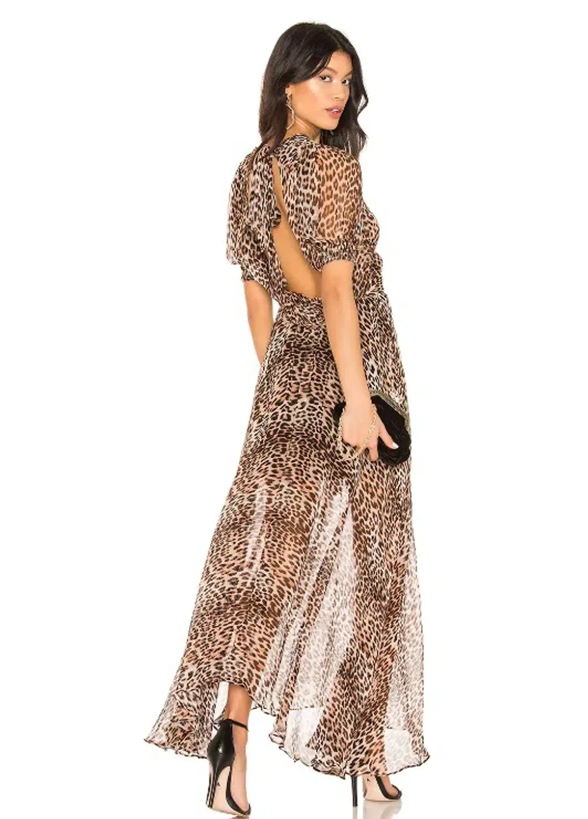 Bec & Bridge Kitty Kat Midi Dress Leopard Print Size 12 - Image 3