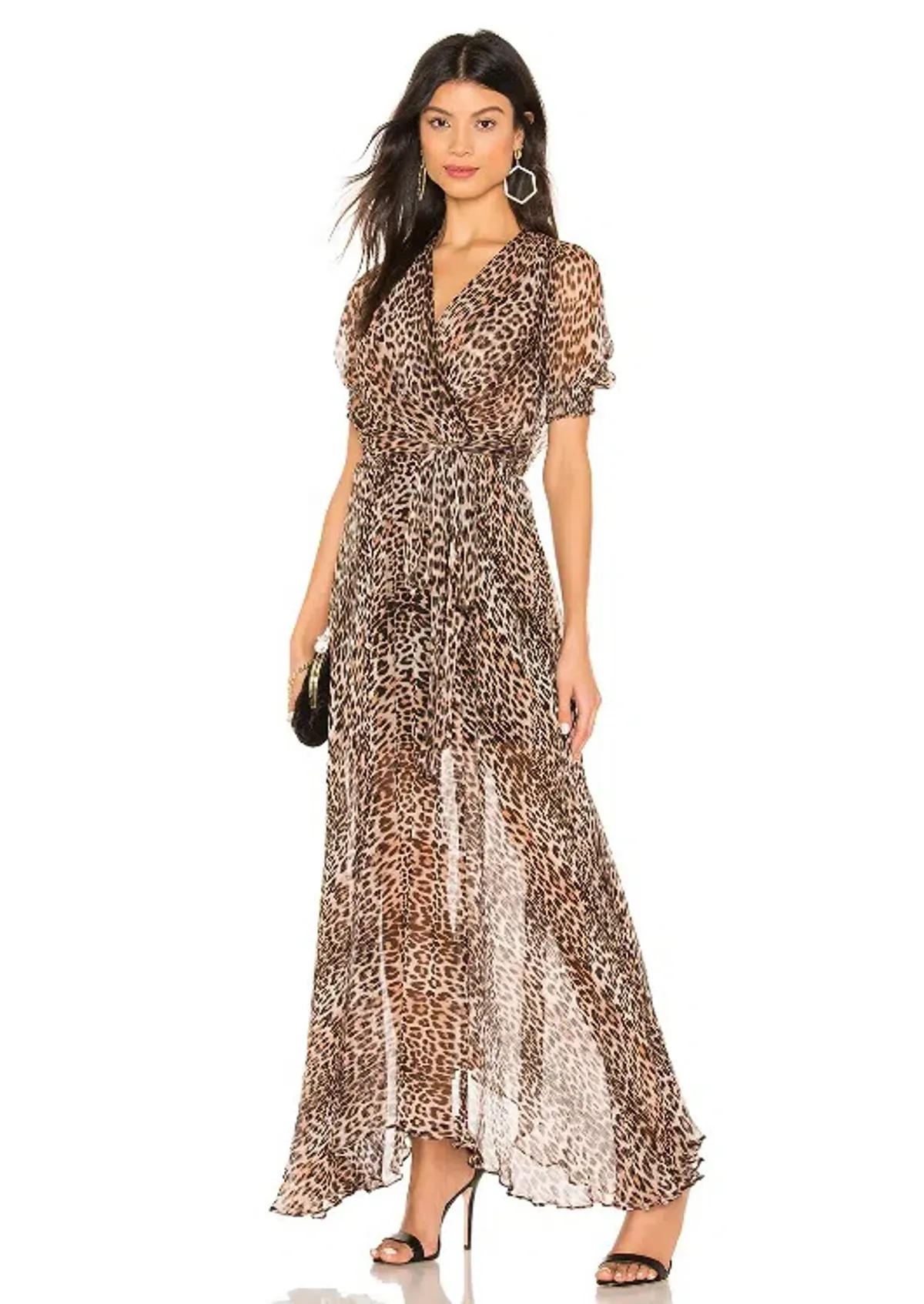 Bec & Bridge Kitty Kat Midi Dress Leopard Print Size 12 - Image 1