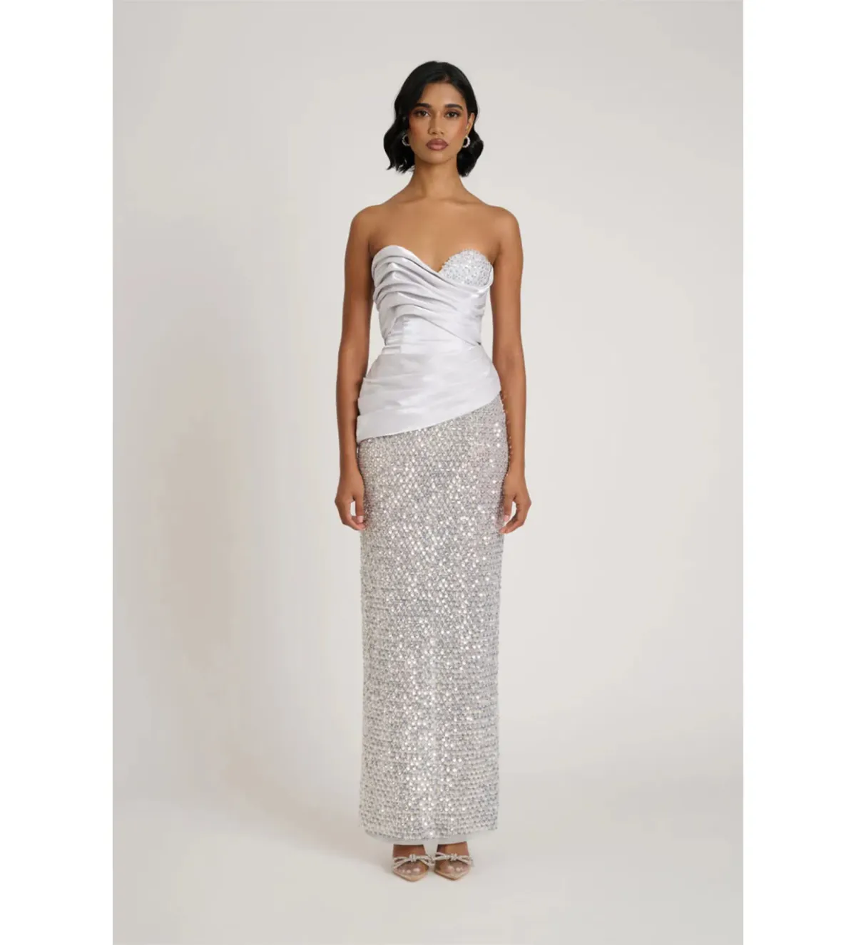 Eliya The Label Gia Gown in Silver Size S/AU 8 - Image 2
