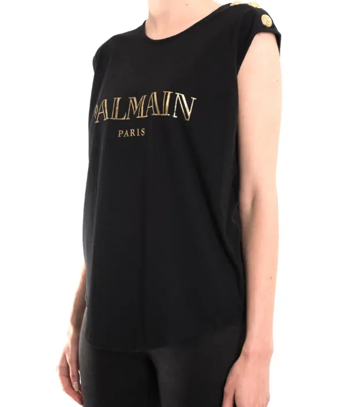 Balmain Logo T-Shirt Sleeveless Size 8 - Image 3