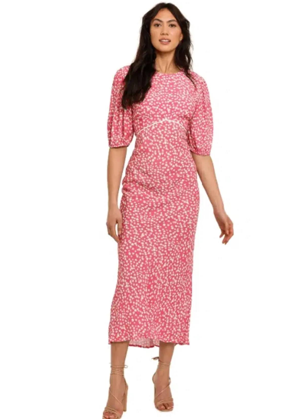 Rixo London Delilah Puff Sleeve Midi Dress Size M/AU12 - Image 1