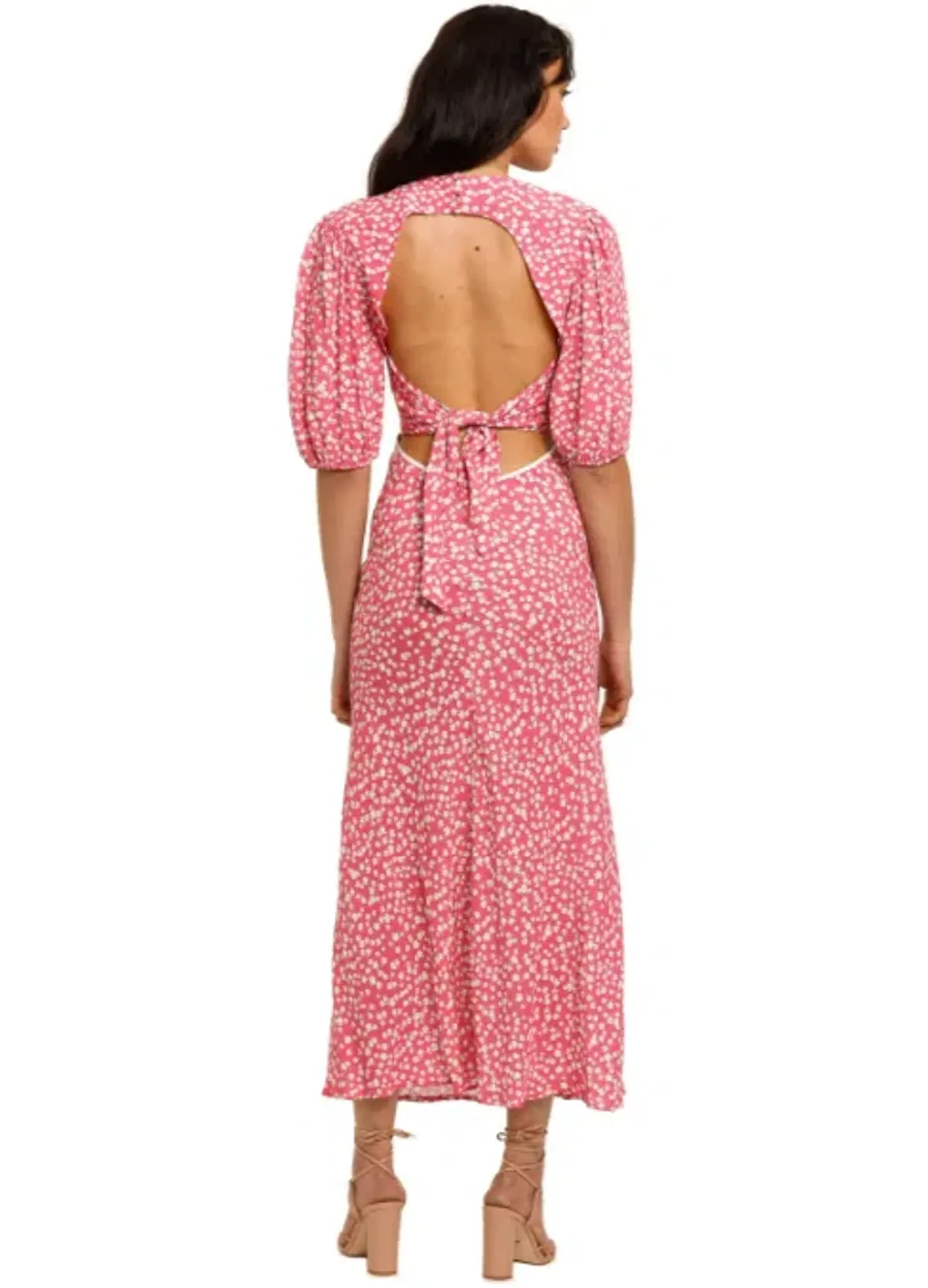 Rixo London Delilah Puff Sleeve Midi Dress Size M/AU12 - Image 2