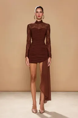 Sonya Moda Mariposa Dress Mini in Brown Size 10 for rent on The Volte - image 1