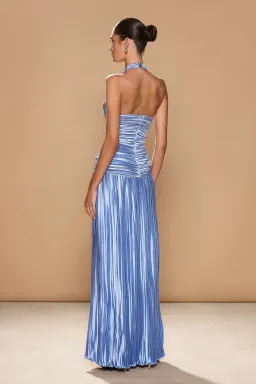 Ariana Plissé Maxi Dress Print Size 8 for rent on The Volte - image 5