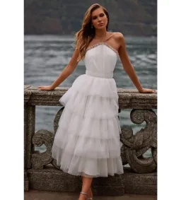 Alamour Barbara Midi Dress White Size L AU 12 for rent on The Volte - image 2