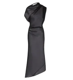 Bianca Spender Liquid Organza Decode Midi Dress Black Size AU 8 for rent on The Volte - image 7