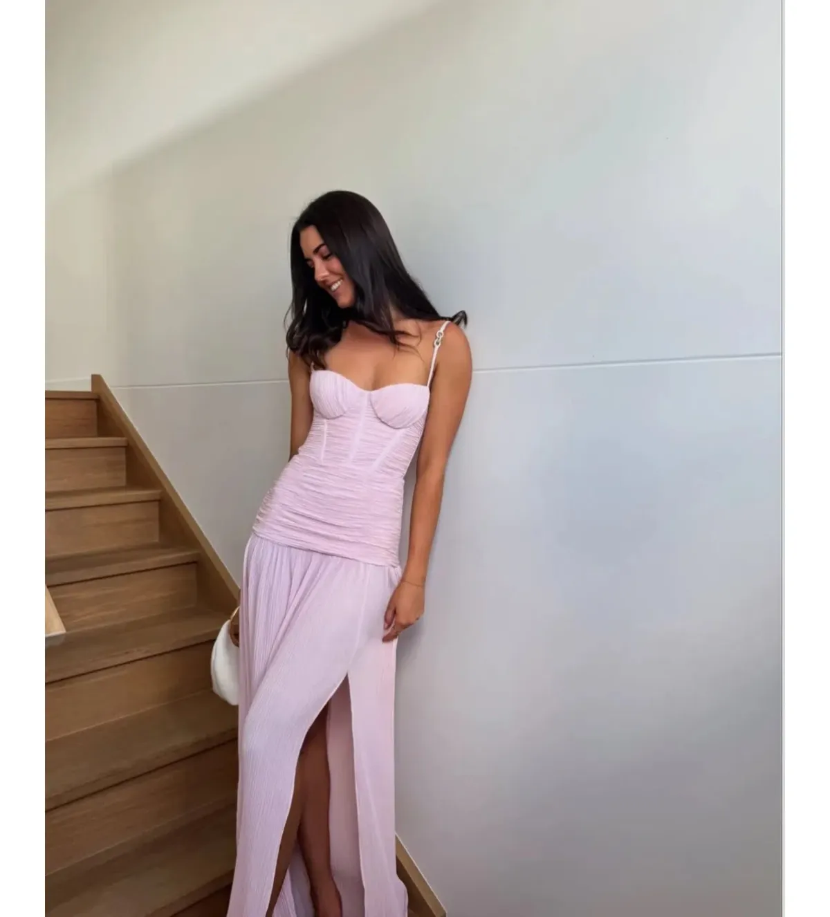 Manning Cartell Double Time Pleat Maxi Dress Hydrangea Size AU 10 - Image 4