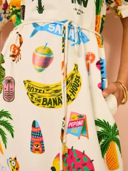 Alemais Samaki Puff Sleeve Midi Dress in Multi Size 10 for rent on The Volte - image 4