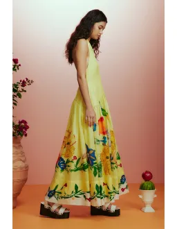 Alémais Dahlia Halter Gown Yellow Size 10 for rent on The Volte - image 2