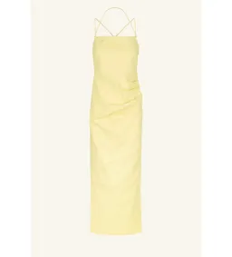 Shona Joy Lani Draped Cross Back Midi Dress Lemon Size AU 8 for rent on The Volte - image 6
