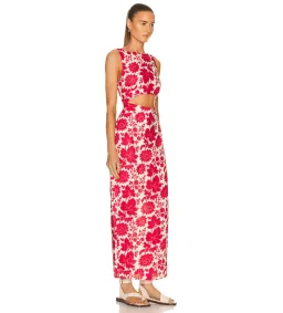Sir the Label Cinta Cut Out Midi Dress Valentina Floral Size 0 AU 6 for rent on The Volte - image 3