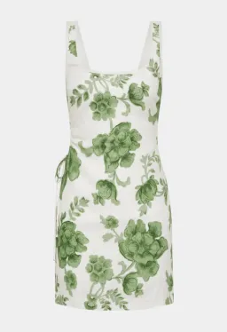 Sir The Label Gardella Cut Out Mini Dress Green Print Size 1 / AU 8 for rent on The Volte - image 6