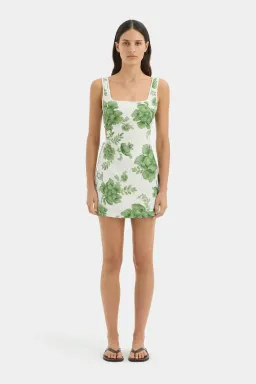Sir The Label Gardella Cut Out Mini Dress Green Print Size 1 / AU 8 for rent on The Volte - image 1
