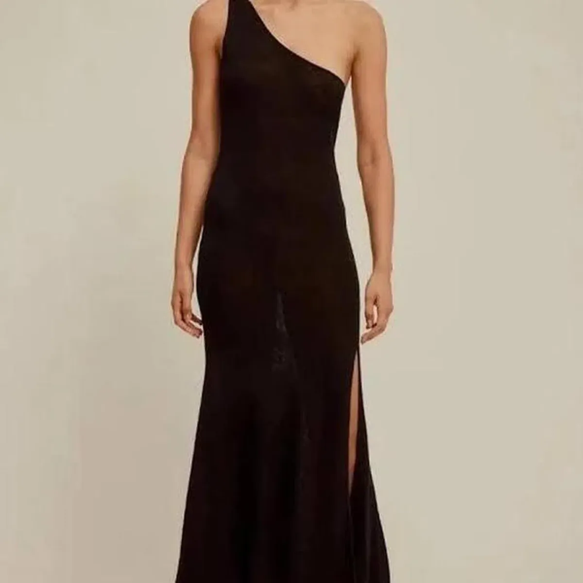 Venroy One Shoulder Maxi Dress Black Size M / AU 10 - Image 1