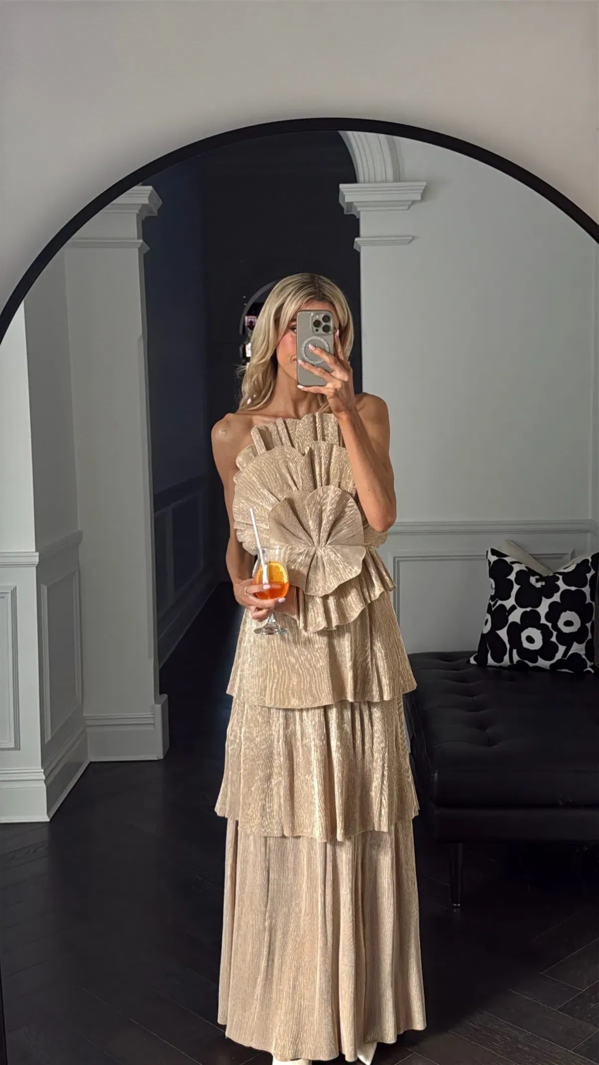 Aje Kyra Gown Gold Size 8 - Image 3