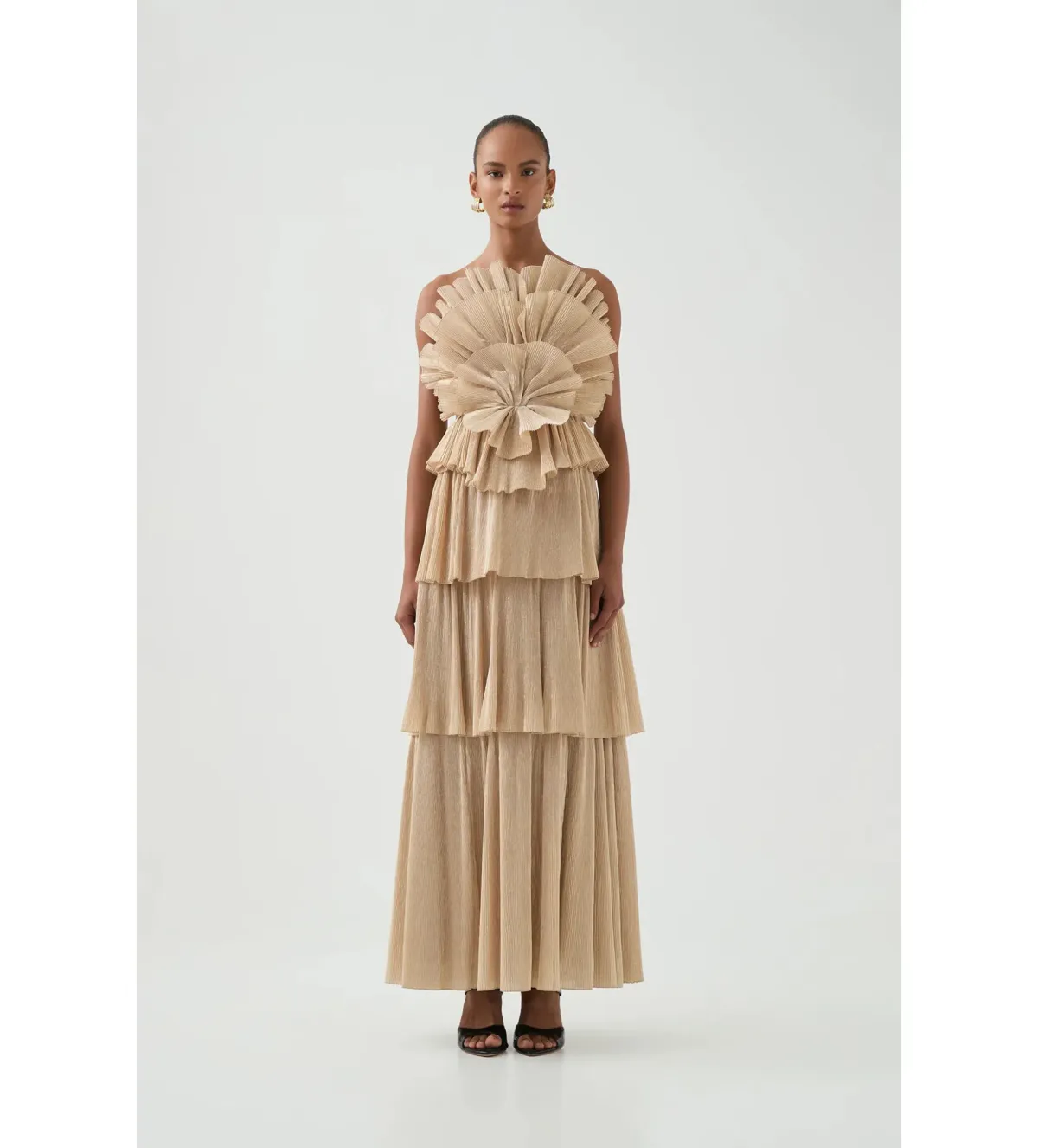 Aje Kyra Gown Gold Size 8 - Image 1