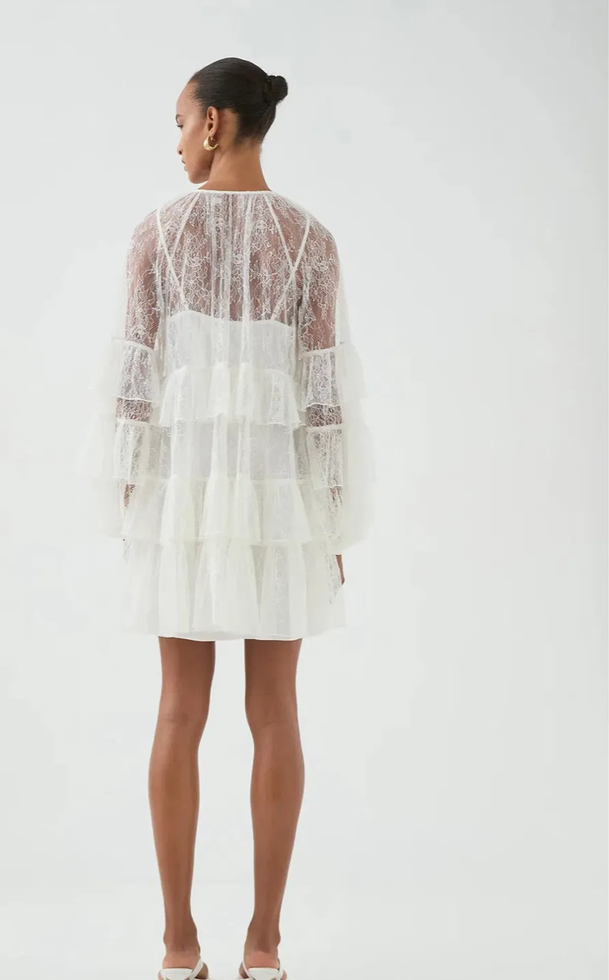 Aje Primrose Mini Dress White Size 8 - Image 3