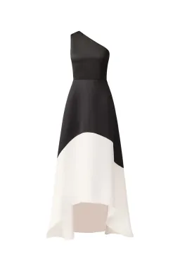 Elliat - Sorrel One Shoulder Gown in Black & White - Size 10 for rent on The Volte - image 5