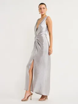 One Fell Swoop Gaia Dress Maxi Silver Size AU 10  for rent on The Volte - image 3
