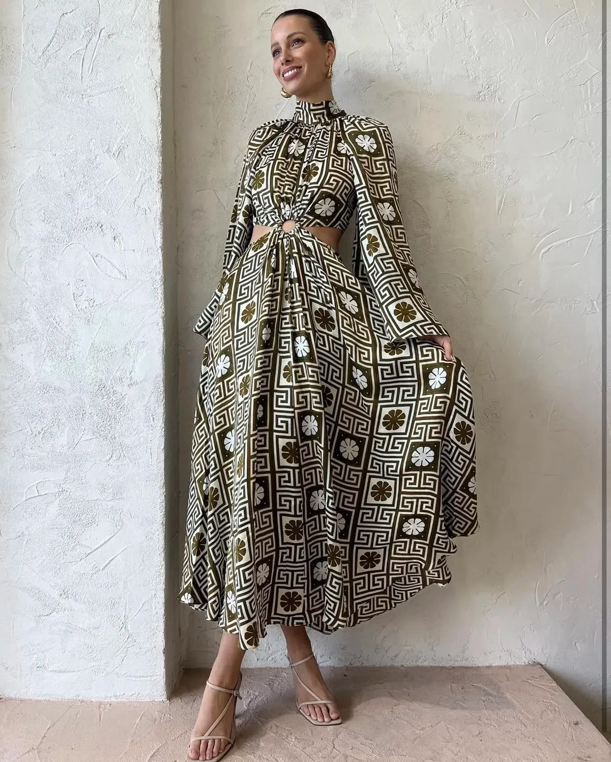 Alemais Dimi Cut Out Dress Maxi Green Size AU 12 - Image 1