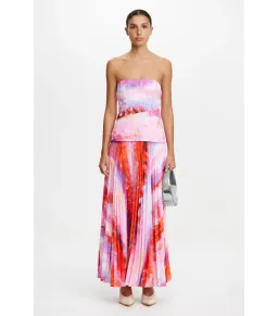 Acler Rockland Midi Dress in Violet Canvas Size AU 6  for rent on The Volte - image 1