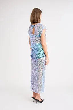Pfeiffer Delphine Skirt in Aquamarine Sequin Size M / AU 10 for rent on The Volte - image 4